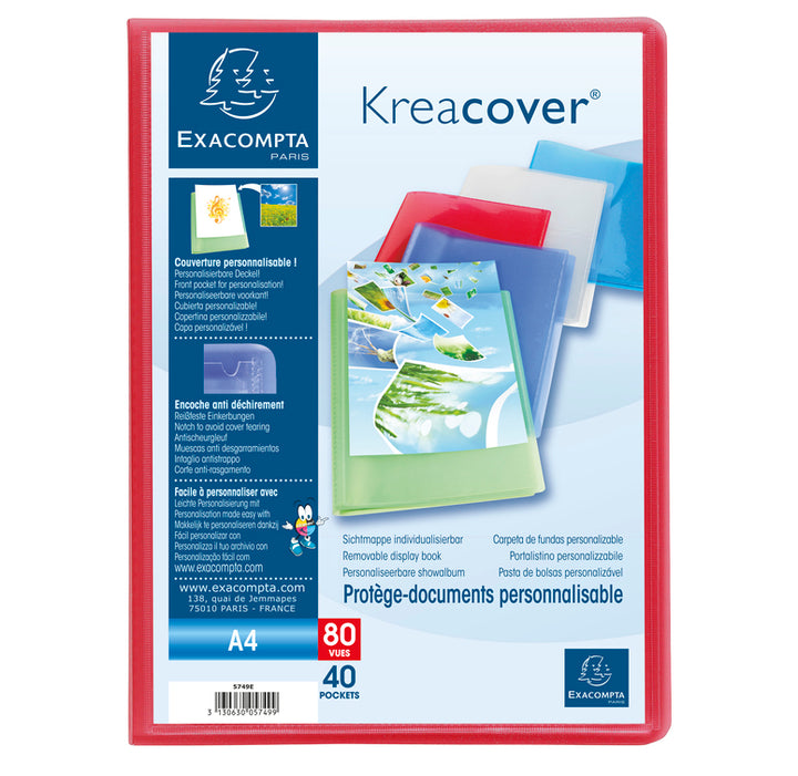Protège document personnalisable kreacover 80vues- translucide