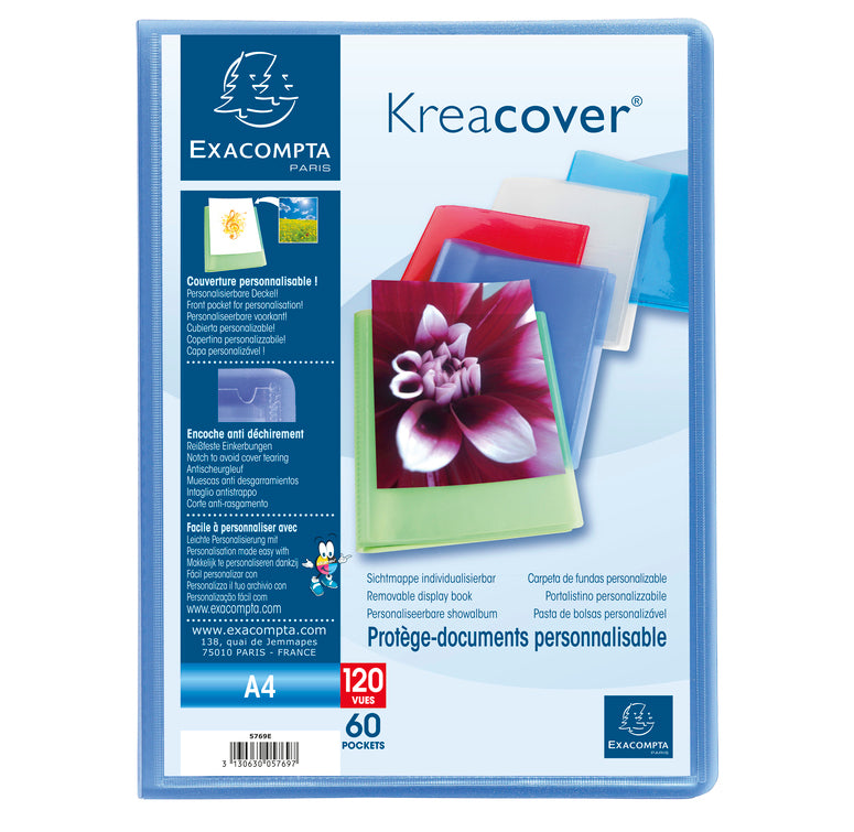 Protège-documents A4 Kreacover 120vues- translucide