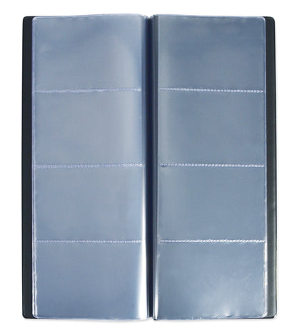 Reliure 80 cartes de visiste elegance noir