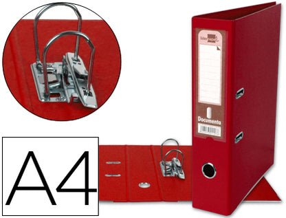 Classeur liderpapel a4 dos 75 mm rouge