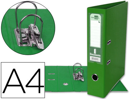 Classeur liderpapel a4 dos 75 mm vert foncé