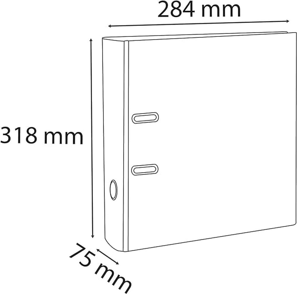 Classeur levier polypro dos de 75mm  bleu fonce