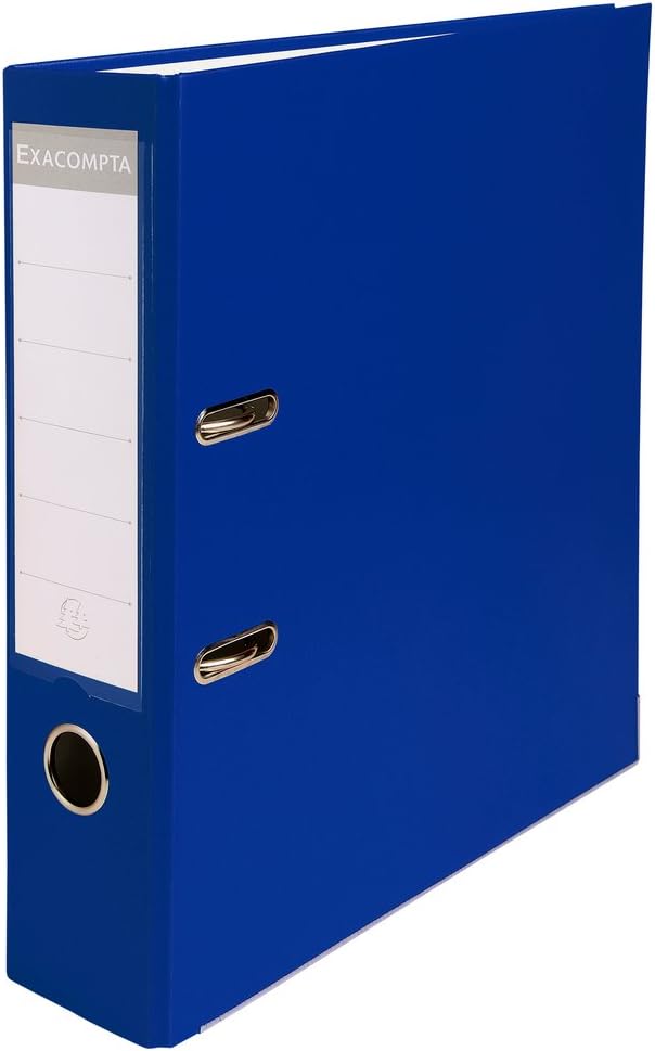Classeur levier polypro dos de 75mm  bleu fonce
