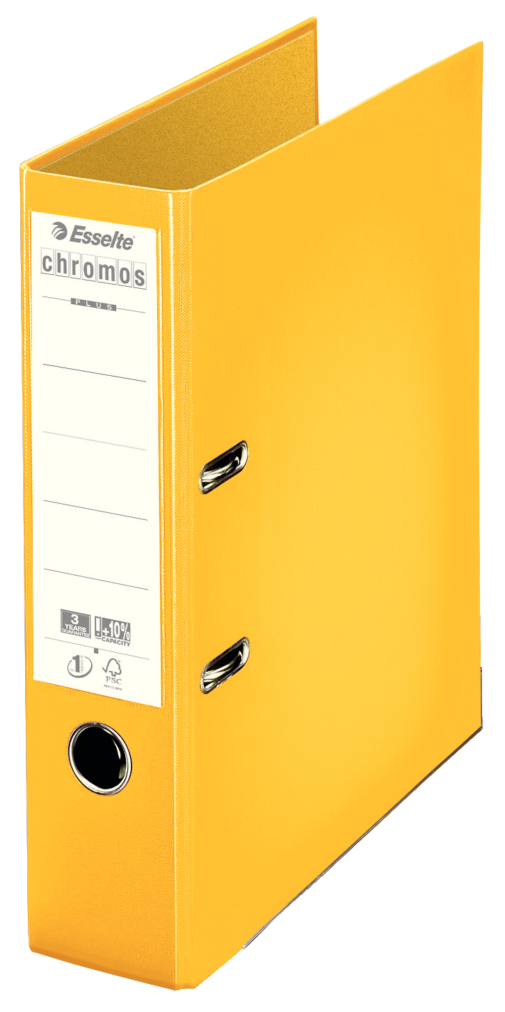 Classeur à levier chromos dos 80mm jaune