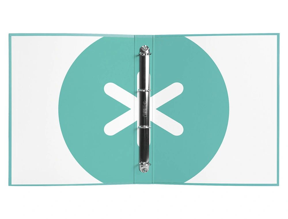 Classeur Antartik A4+ 4 Anneaux 40mm menthe