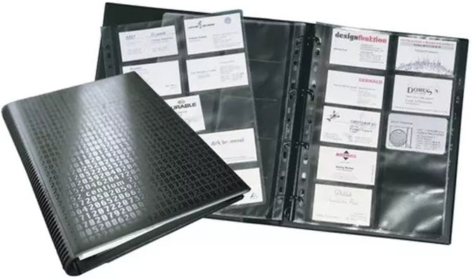 Classeur à anneaux pour 400 Cartes de visite - VISIFIX - A4 - index A à Z - Durable