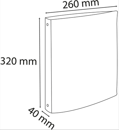 Classeur 4 anneaux dos40mm couverture rigide bleu