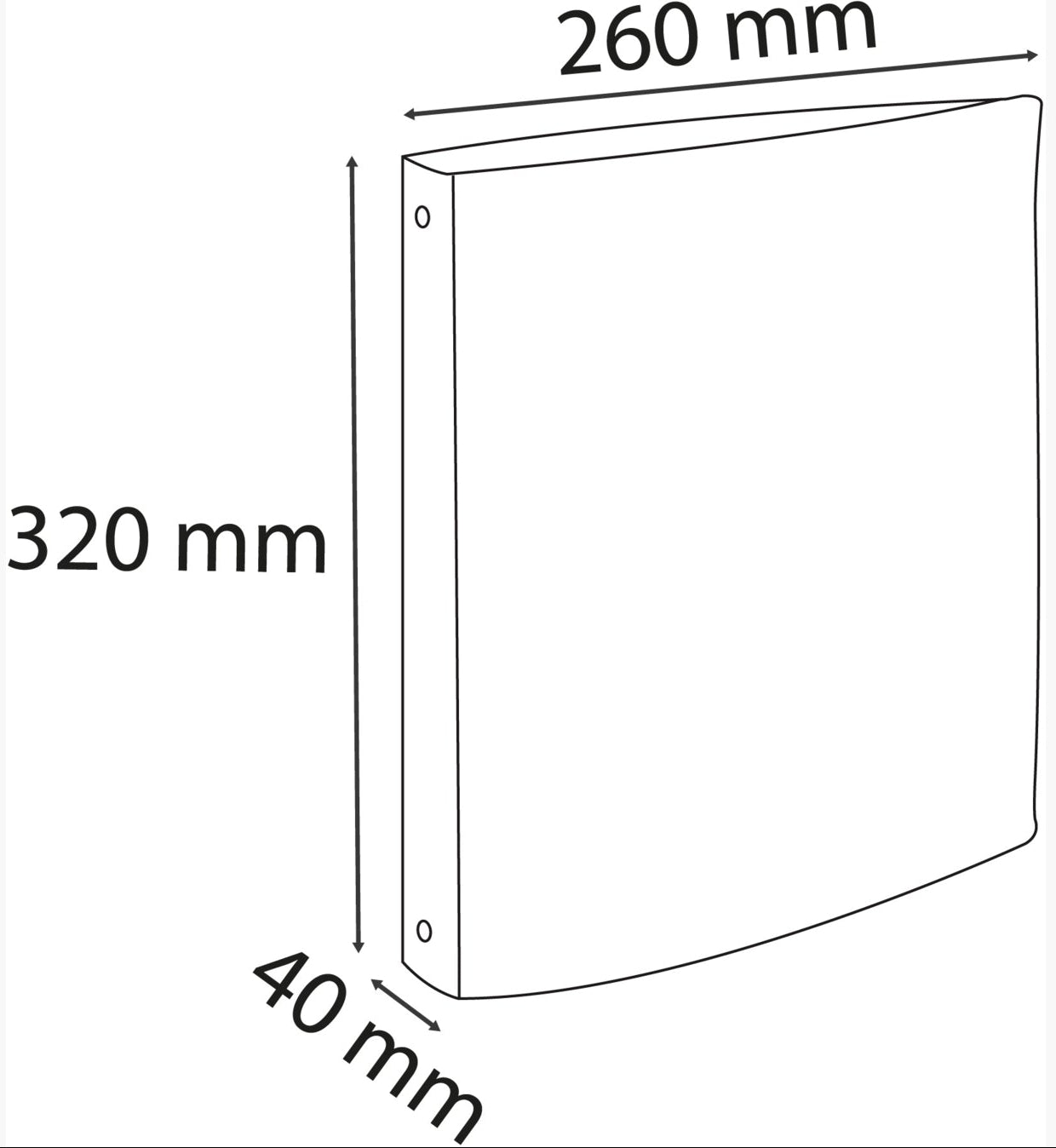 Classeur 4 anneaux dos40mm couverture rigide vert