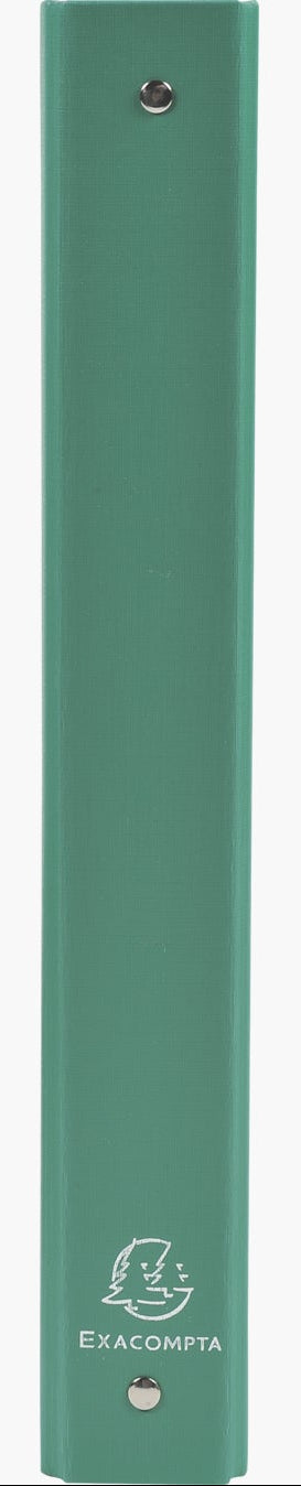 Classeur 4 anneaux dos40mm couverture rigide vert