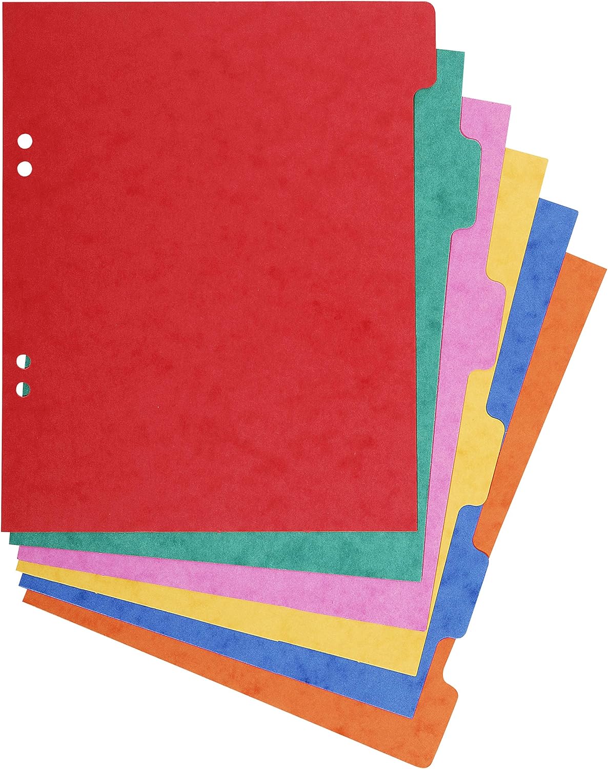 Intercalaires carton 6 onglets - 225g/m² - 220x170 mm