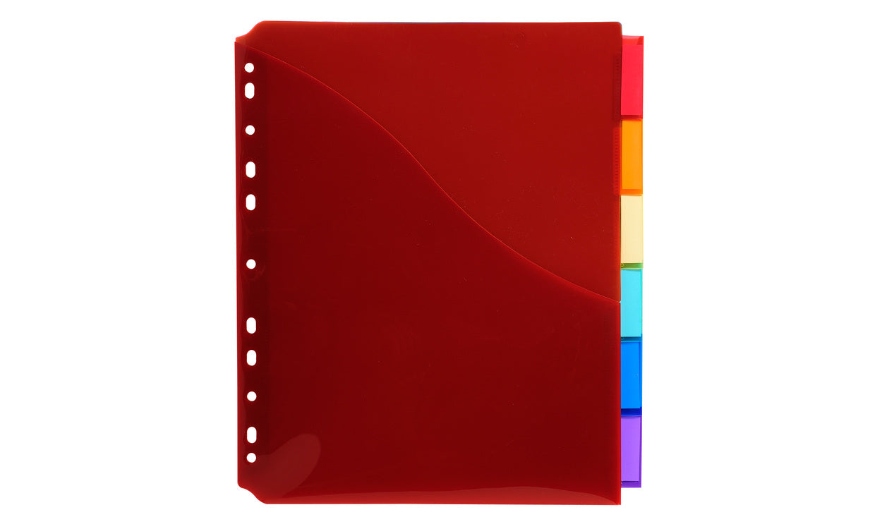Intercalaires personnalisable A4+6 onglets polypro couleur