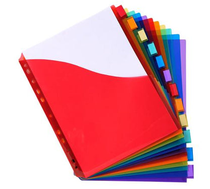 Intercalaire A4+ 12 Onglets personnalisables polypro