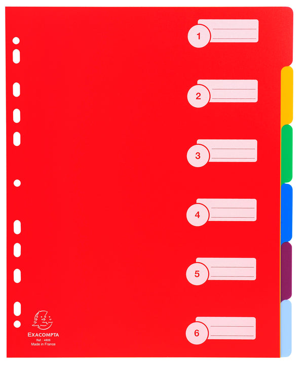 Intercalaires a4+ polypro 30/100e 6t