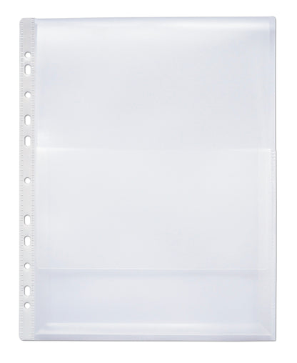 Pochette plan perforée+Rabat Polypropylene paquet de 10