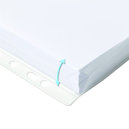 Pochette plan perforée+Rabat Polypropylene paquet de 10