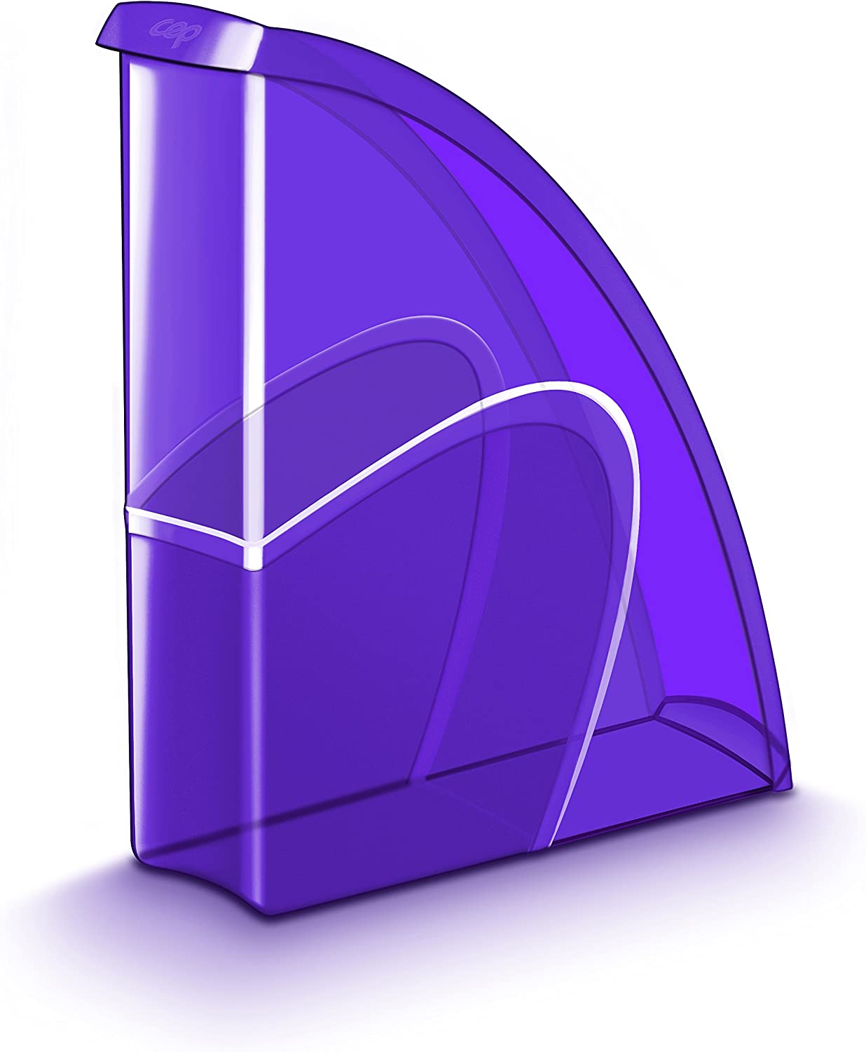 Porte-revues polypro transparent -violet