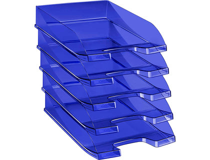 Corbeille courrier bleu