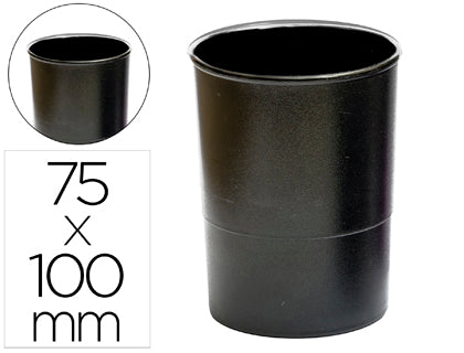 Pot a crayons qc plast.noir opaque