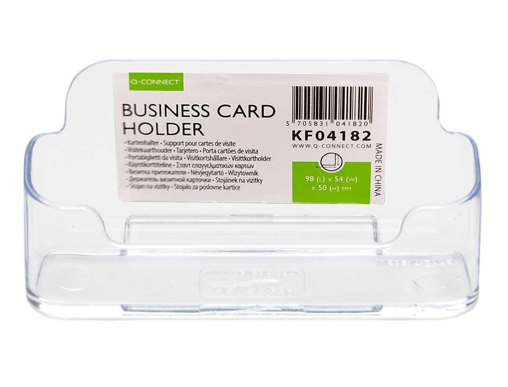 Présentoir carte de visite plastique transparent -10x5x5