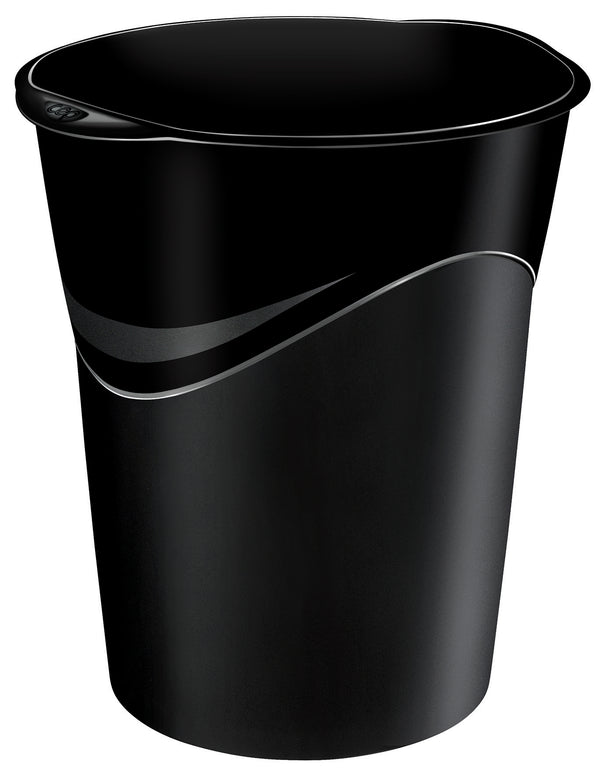 Corbeille papier 14l ceppro happy noir
