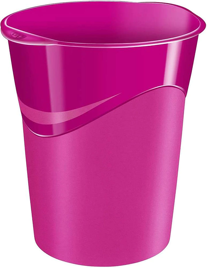 Corbeille à papier CEP Gloss 14L Rose