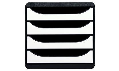Module de classement big box 4tiroirs- noir/blanc