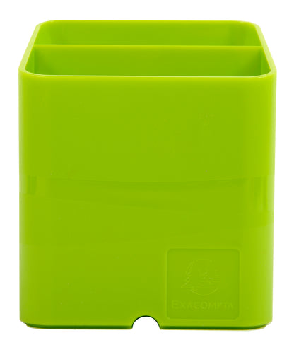 Pot à crayons Pen-Cube - Vert avec passe-câble - Design compact et pratique