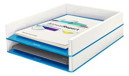 Corbeille courrier design wow bleu
