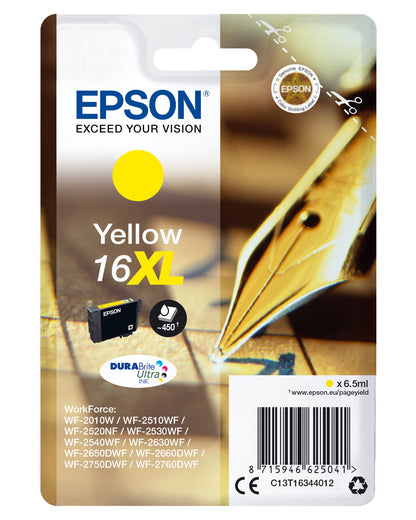 Cartouche d'encre Epson 16xl jaune - rendement élevé