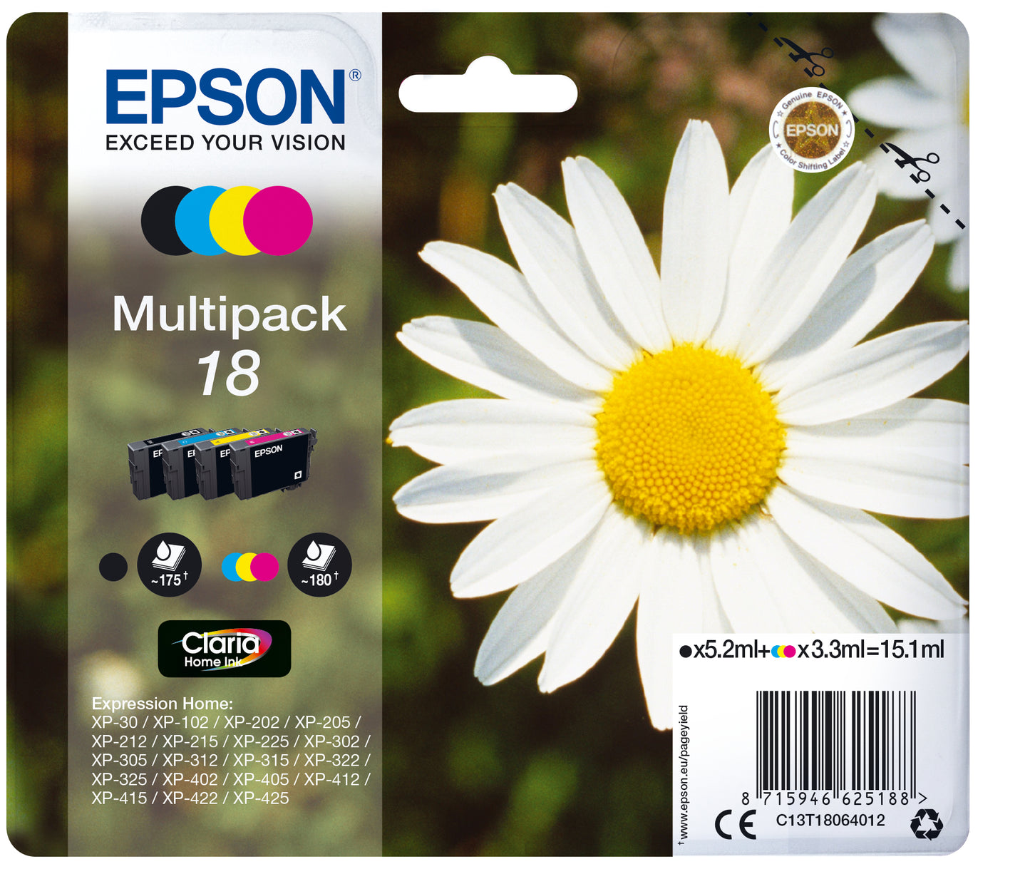 Cartouche d'encre Epson multipack t1806 - économies d'encre