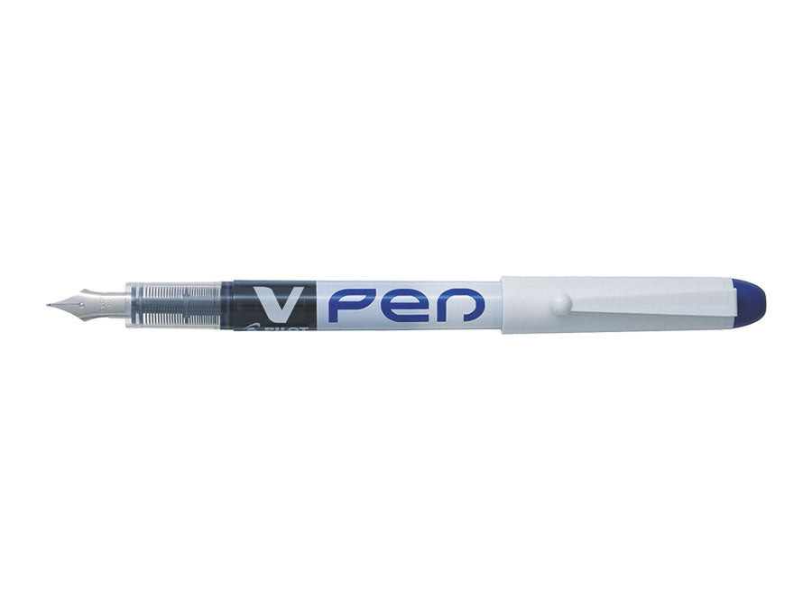 stylo plume v-pen encre effaçable bleu