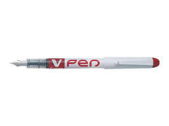 stylo plume v-pen encre effaçable rouge