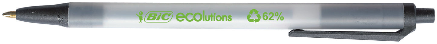 Stylo bille round clic ecolution noir
