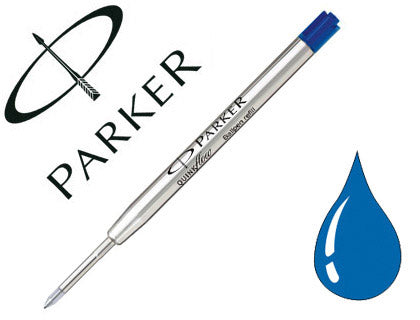 Recharge stylo bille Parker écriture fine bleu