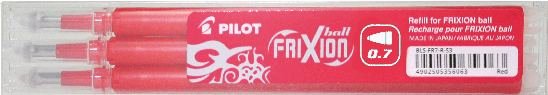 Recharge roller frixion rouge etui3