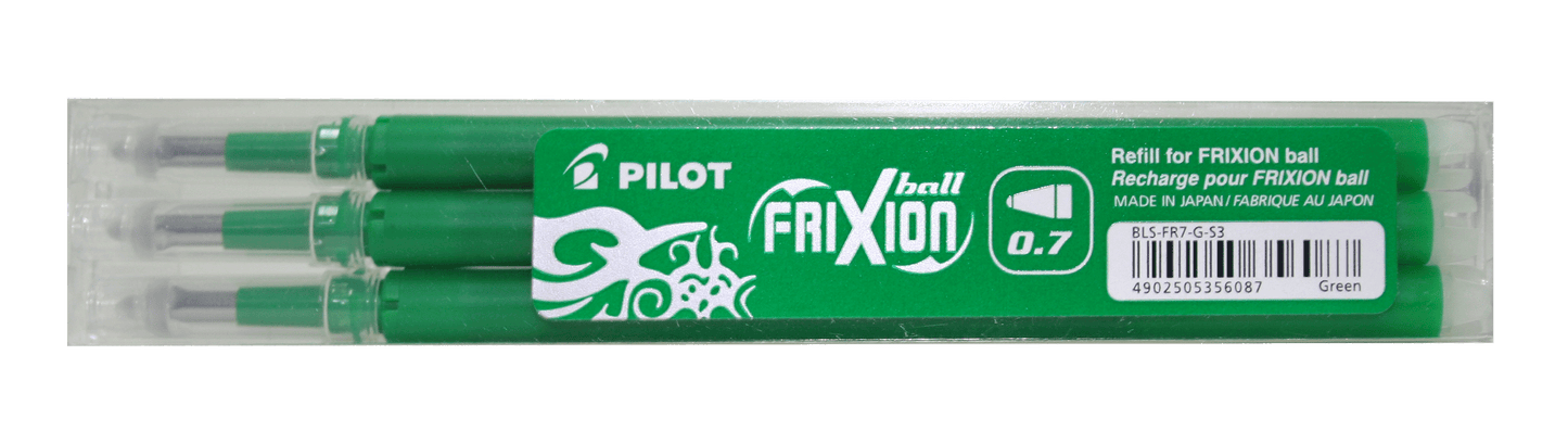 Recharge roller frixion vert etui3