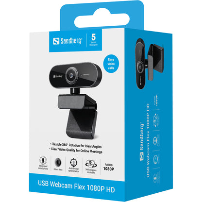 Webcam USB 1080P HD - Image claire et microphone intégré