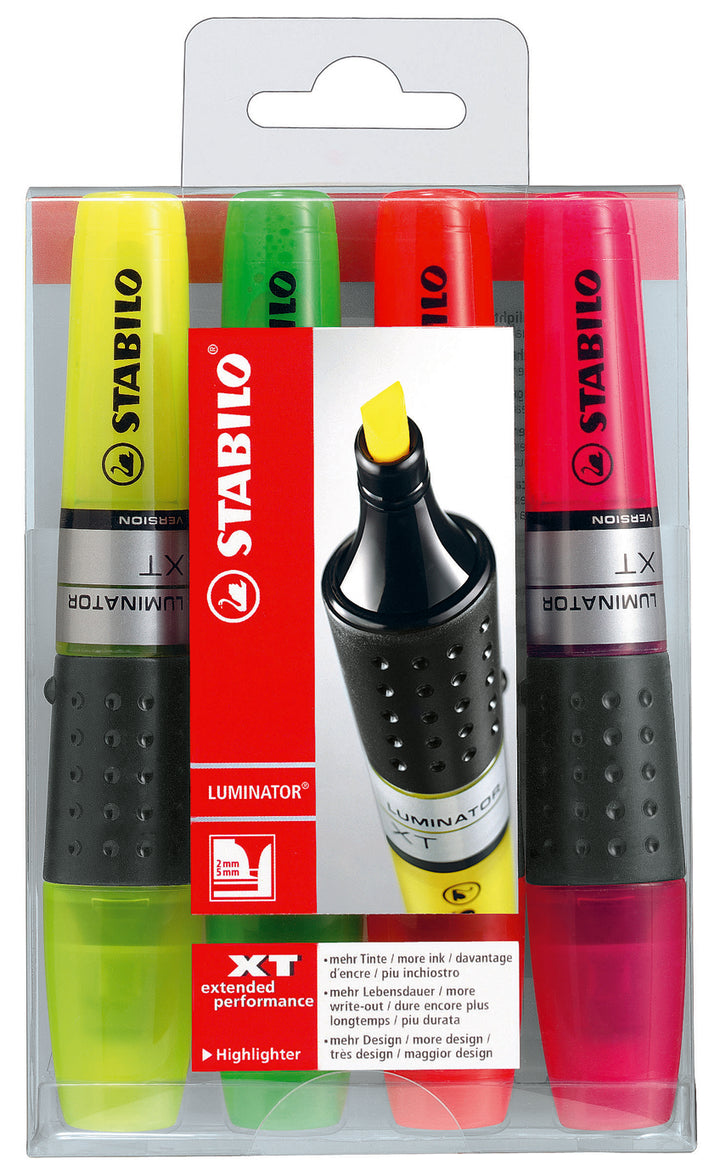 Surligneur Stabilo luminator pochette de 4 couleurs assorties