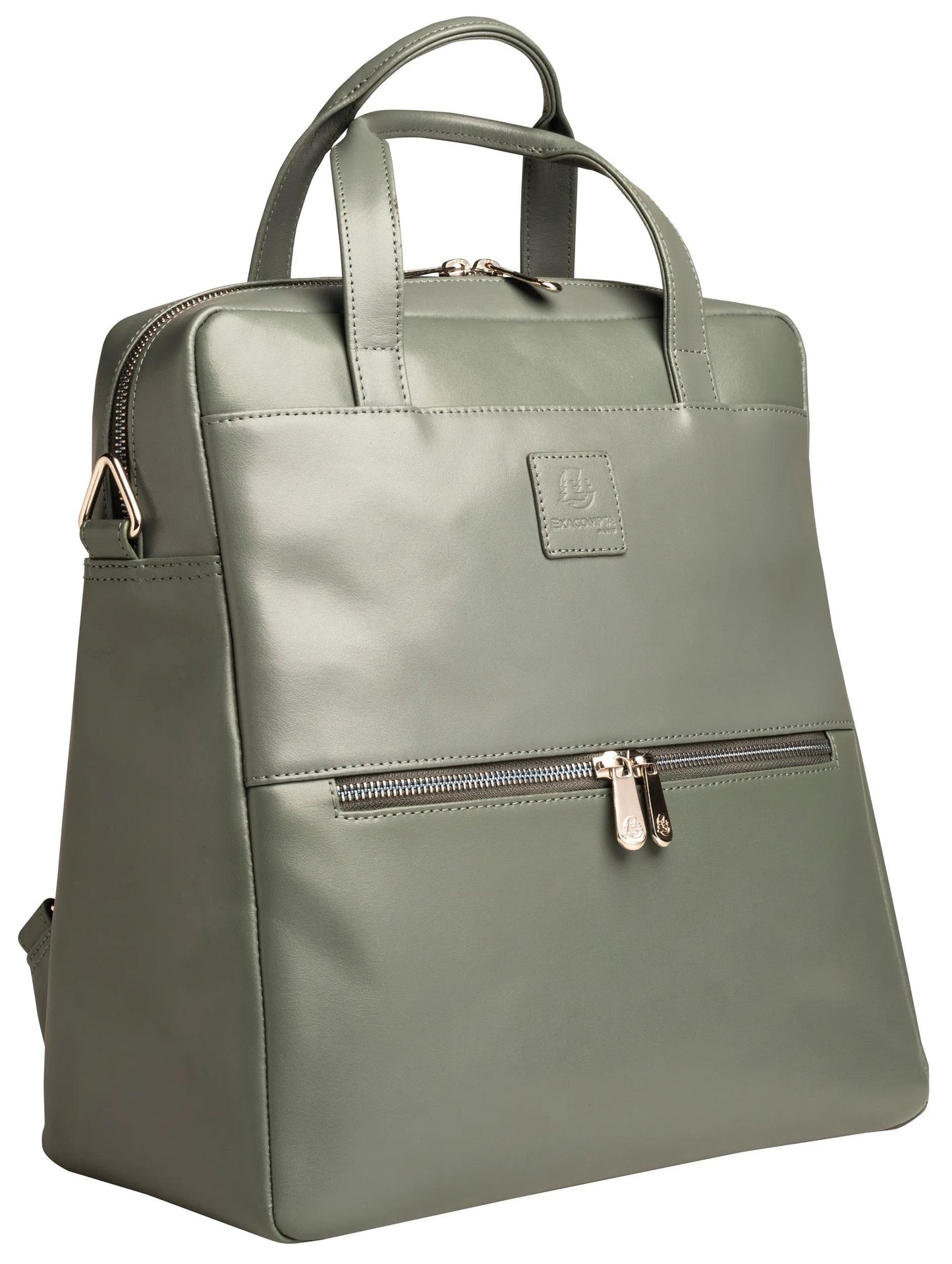 Sac à dos ordinateur 14" cuir gris - élégance et praticité