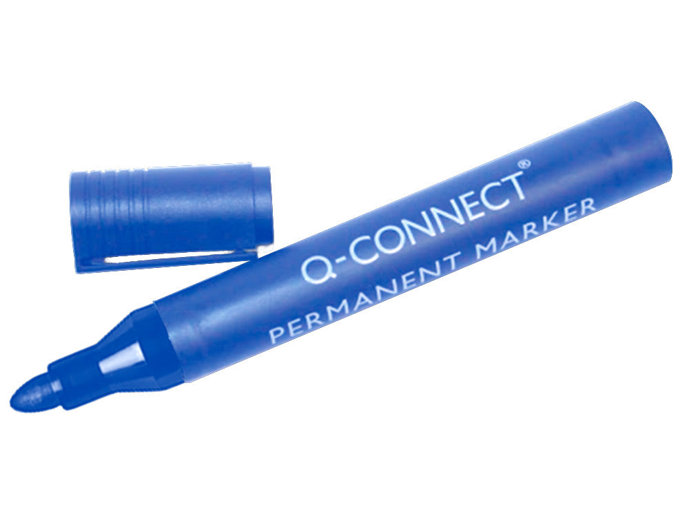 Marqueur permanent ogive bleu - Q-CONNECT