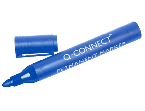 Marqueur permanent ogive bleu - Q-CONNECT