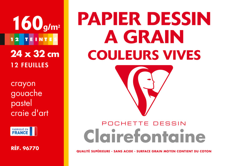 Papier d'art Mi-Teinte 24x32 - Multicolore 160g/m²