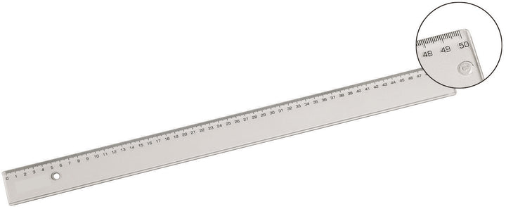 Regle plate plastique 1 biseau 50cm