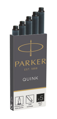 Cartouche encre parker quink noir étui de 5