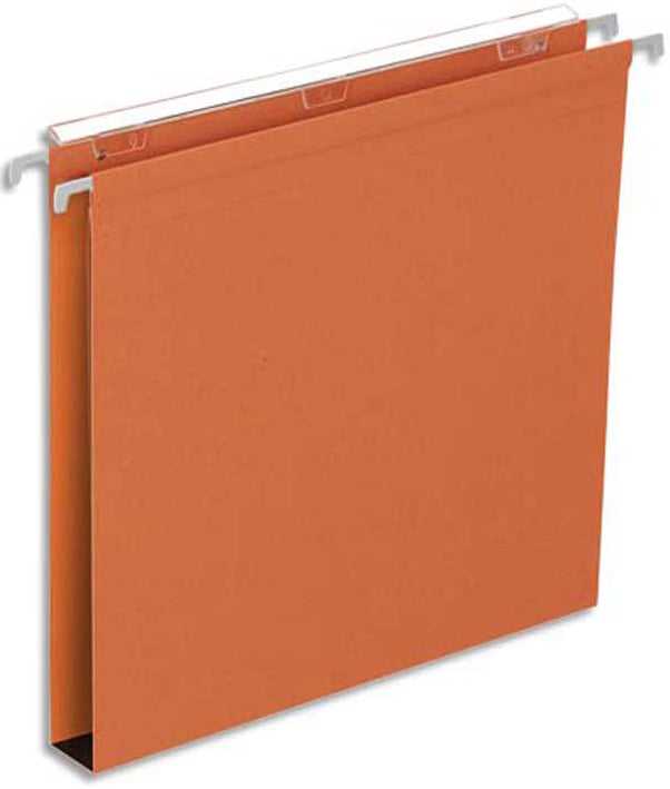 Dossiers suspendus éco tiroir fond 30mm orange- lot de 25