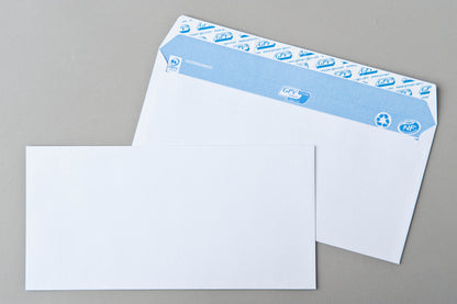 Enveloppes blanc 110x220 bdp 90g boite de 500