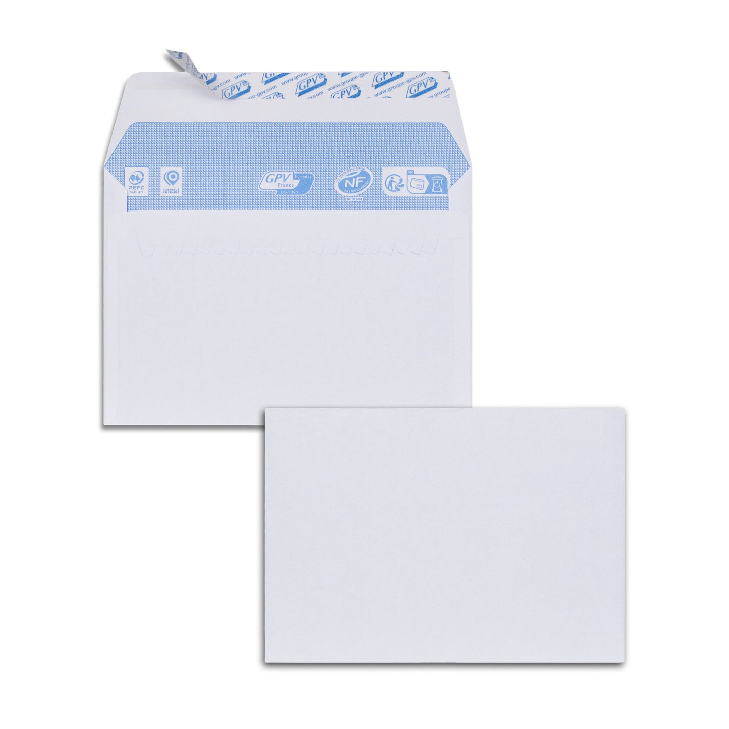 Enveloppes blanc 114x162 bdp 80g paquet de 50