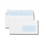 Enveloppes, DL, 110 x 220 mm, avec fenêtre à droite- boite de 500