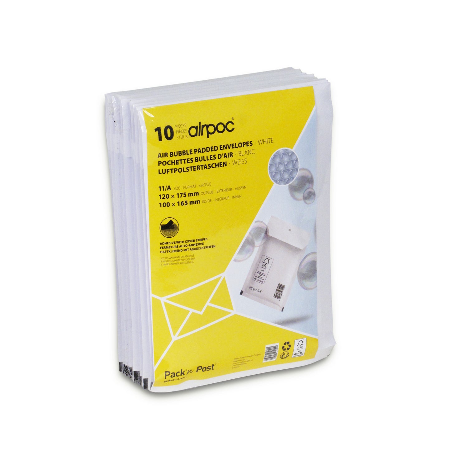 Pochettes bulles air bdp 100x165 p/10
