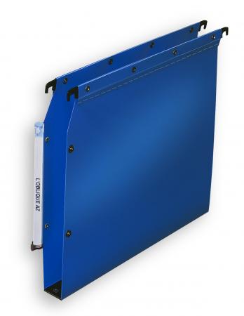 Dossiers suspendus armoire polypro  bleu dos 30mm-lot de 10